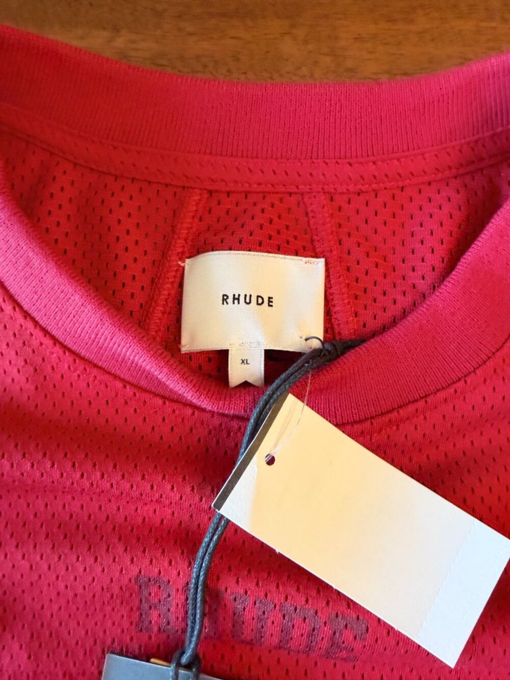 RHUDE Red Football Jersey - Size XL - Red NWT - Picture 4 of 8